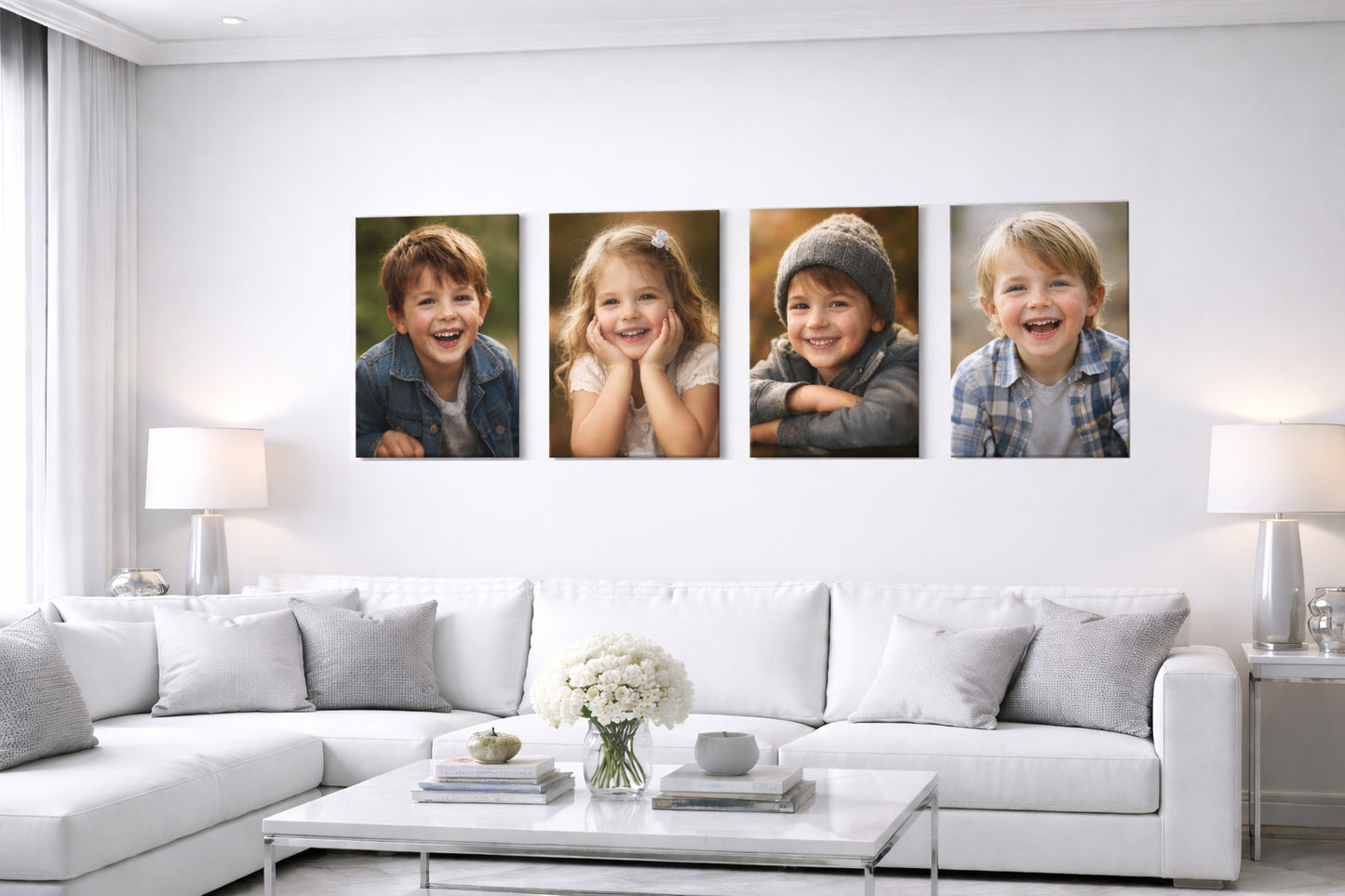 4 fotografije na platnu